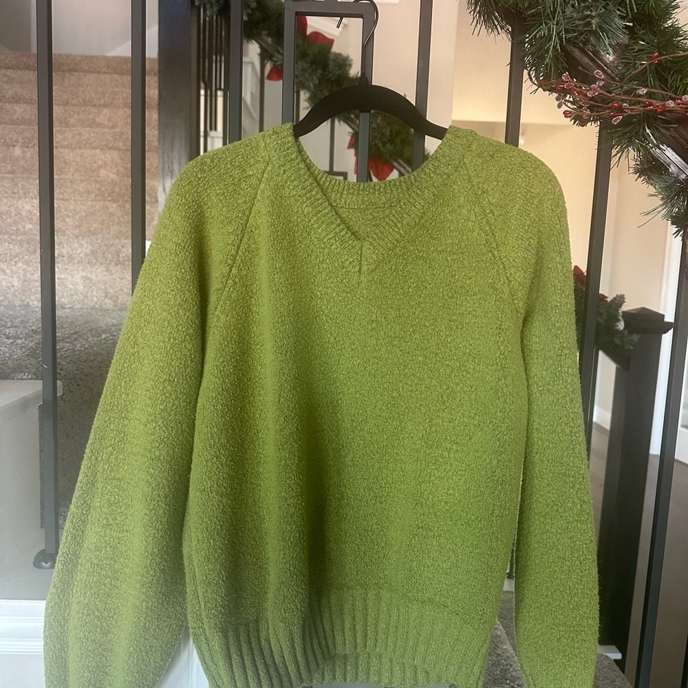 Green womens sweater